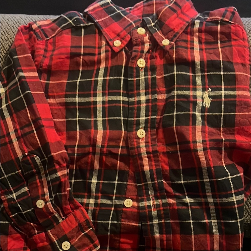 Ralph Lauren Red Plaid Button Down Shirt